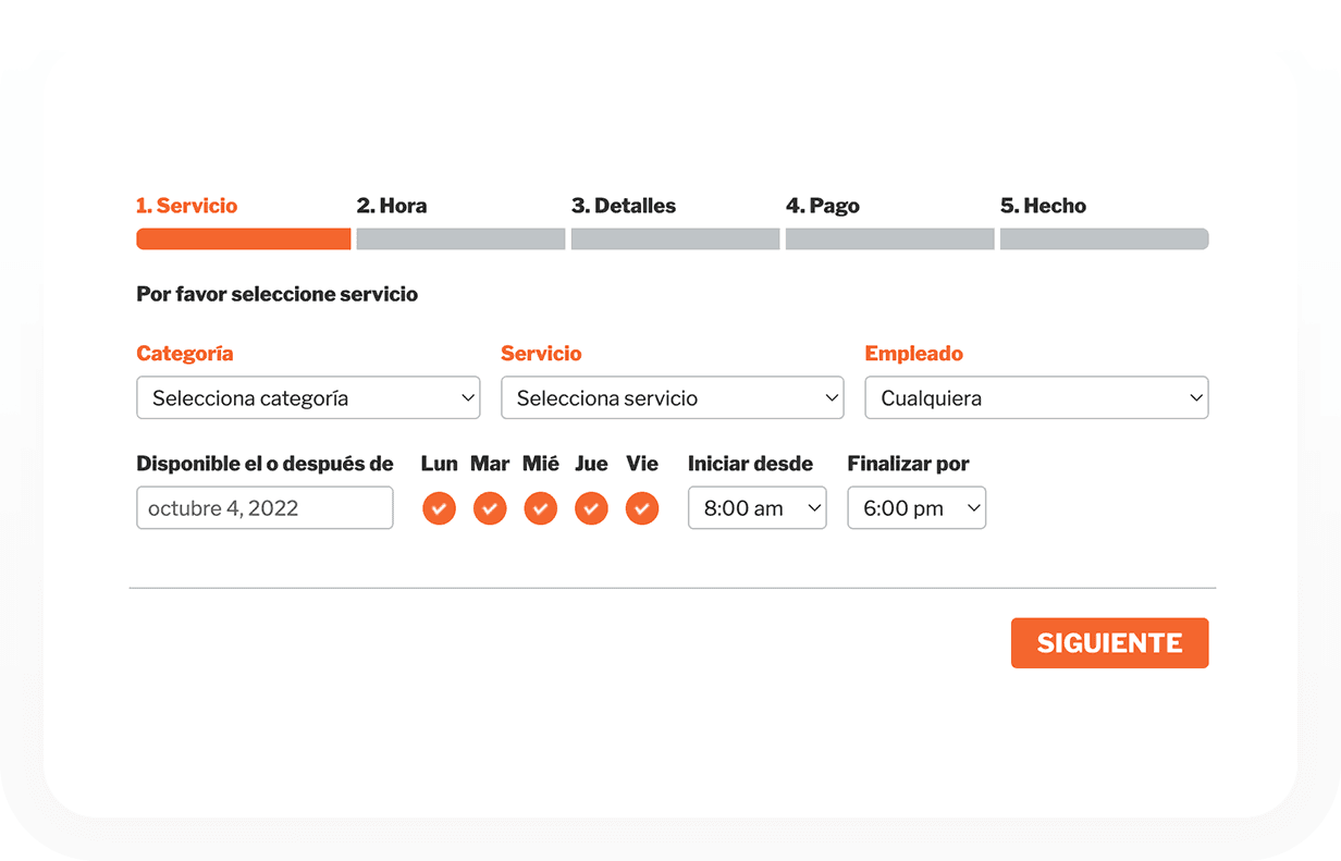 Gestión de reservas
